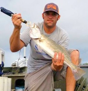 Holden Beach charter boat capt. Shane Britt with a nice inshore fish in hand!