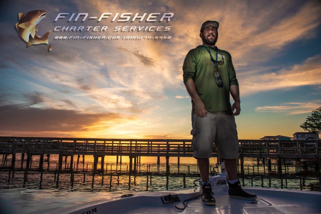 Capt Shane Britt of Fin-Fisher Inshore fishing charters Holden Beach NC